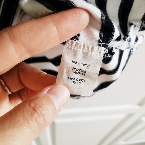 Madewell Sun Up Tee in Black White Stripe S - Picture 4 of 8